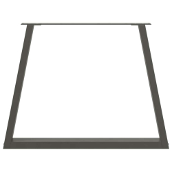 Nogi stołu jadalnego w kształcie litery V 3 szt. Antracyt Stal
