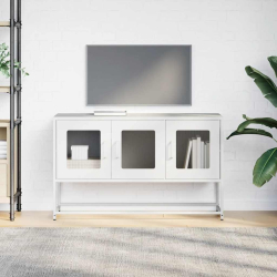 Szafka RTV, biała, 100,5x39x60,5 cm, stal walcowana na zimno