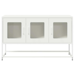 Szafka RTV, biała, 100,5x39x60,5 cm, stal walcowana na zimno