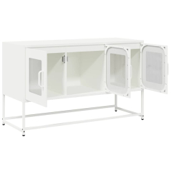 Szafka RTV, biała, 100,5x39x60,5 cm, stal walcowana na zimno