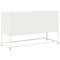 Szafka RTV, biała, 100,5x39x60,5 cm, stal walcowana na zimno
