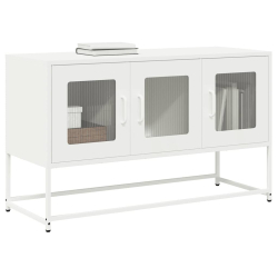 Szafka RTV, biała, 100,5x39x60,5 cm, stal walcowana na zimno