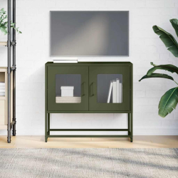Szafka RTV, oliwkowa, 68x39x60,5 cm, stal walcowana na zimno