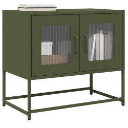 Szafka RTV, oliwkowa, 68x39x60,5 cm, stal walcowana na zimno