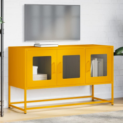 Szafka RTV, musztardowa, 100,5x39x60,5 cm, stal walcowana