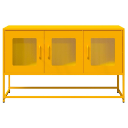 Szafka RTV, musztardowa, 100,5x39x60,5 cm, stal walcowana