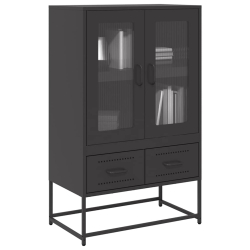 Szafka, czarna, 68x39x111,5 cm, stal