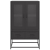 Szafka, czarna, 68x39x111,5 cm, stal