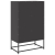 Szafka, czarna, 68x39x111,5 cm, stal