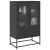 Szafka, czarna, 68x39x111,5 cm, stal