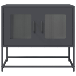 Szafka RTV, czarna, 68x39x60,5 cm, stal walcowana na zimno