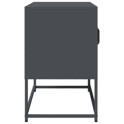 Szafka RTV, czarna, 68x39x60,5 cm, stal walcowana na zimno