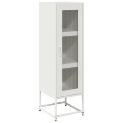 Komoda biała 36x39x123 cm Stal walcowana na zimno