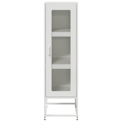 Komoda biała 36x39x123 cm Stal walcowana na zimno