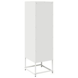 Komoda biała 36x39x123 cm Stal walcowana na zimno