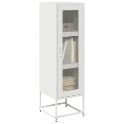 Komoda biała 36x39x123 cm Stal walcowana na zimno
