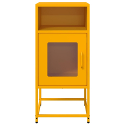 Szafka nocna, musztardowa, 36x39x78 cm, stal walcowana na zimno
