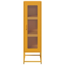 Szafka, musztardowa, 36x39x123 cm, stal walcowana na zimno
