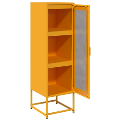 Szafka, musztardowa, 36x39x123 cm, stal walcowana na zimno