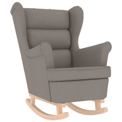 Fotel bujany, taupe, 74x90x102 cm, tapicerowany tkaniną