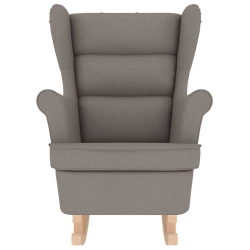 Fotel bujany, taupe, 74x90x102 cm, tapicerowany tkaniną