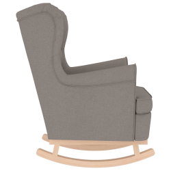 Fotel bujany, taupe, 74x90x102 cm, tapicerowany tkaniną