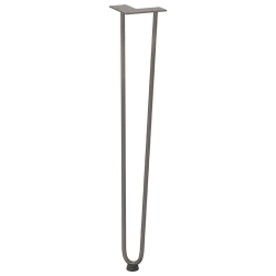 Nogi do stołu Hairpin, 4 szt., naturalna stal, 72 cm, lita stal