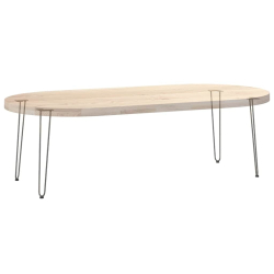 Nogi do stołu Hairpin, 4 szt., naturalna stal, 72 cm, lita stal