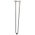 Nogi do stołu Hairpin, 4 szt., naturalna stal, 72 cm, lita stal