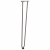 Nogi do stołu Hairpin, 4 szt., naturalna stal, 72 cm, lita stal