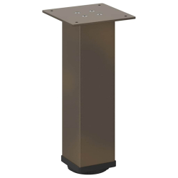 Nogi do stolika kawowego, 4 szt., naturalna stal, 42-44cm, stal