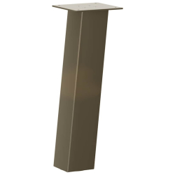 Nogi do stolika kawowego, 4 szt., naturalna stal, 42 cm, stal