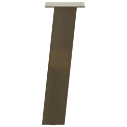 Nogi do stolika kawowego, 4 szt., naturalna stal, 42 cm, stal