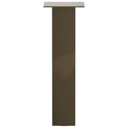 Nogi do stolika kawowego, 4 szt., naturalna stal, 42 cm, stal