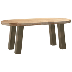 Nogi do stolika kawowego, 4 szt., naturalna stal, 42 cm, stal