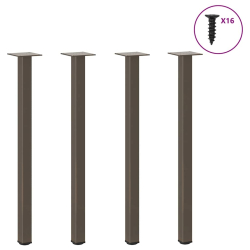 Nogi do stolika kawowego, 4 szt., naturalna stal, 72-74cm, stal