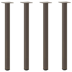 Nogi do stolika kawowego, 4 szt., naturalna stal, 72-74cm, stal
