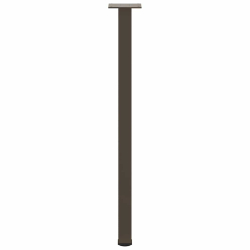 Nogi do stolika kawowego, 4 szt., naturalna stal, 72-74cm, stal