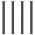 Nogi do stolika kawowego, 4 szt., naturalna stal, 72-74cm, stal