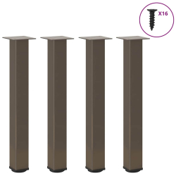 Nogi do stolika kawowego, 4 szt., naturalna stal, 72-74cm, stal