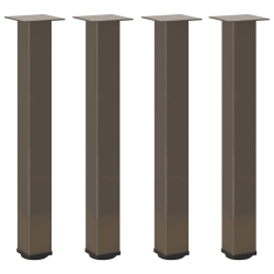 Nogi do stolika kawowego, 4 szt., naturalna stal, 72-74cm, stal