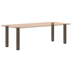 Nogi do stolika kawowego, 4 szt., naturalna stal, 72-74cm, stal