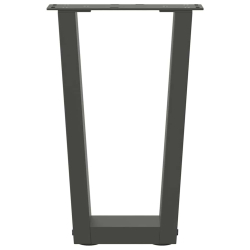 Nogi stołu jadalnego w kształcie litery V 2 szt. Antracyt Stal