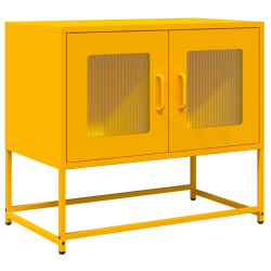 Szafka RTV, musztardowa, 68x39x60,5 cm, stal walcowana na zimno