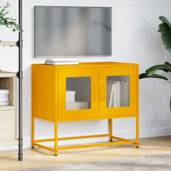 Szafka RTV, musztardowa, 68x39x60,5 cm, stal walcowana na zimno