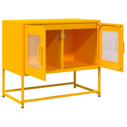 Szafka RTV, musztardowa, 68x39x60,5 cm, stal walcowana na zimno