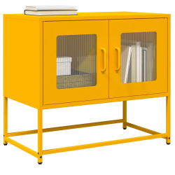Szafka RTV, musztardowa, 68x39x60,5 cm, stal walcowana na zimno