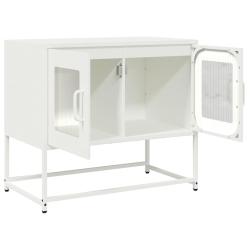 Szafka RTV, biała, 68x39x60,5 cm, stal walcowana na zimno