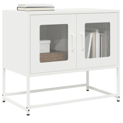 Szafka RTV, biała, 68x39x60,5 cm, stal walcowana na zimno