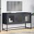 Szafka RTV, antracyt, 100,5x39x60,5 cm, stal walcowana na zimno
